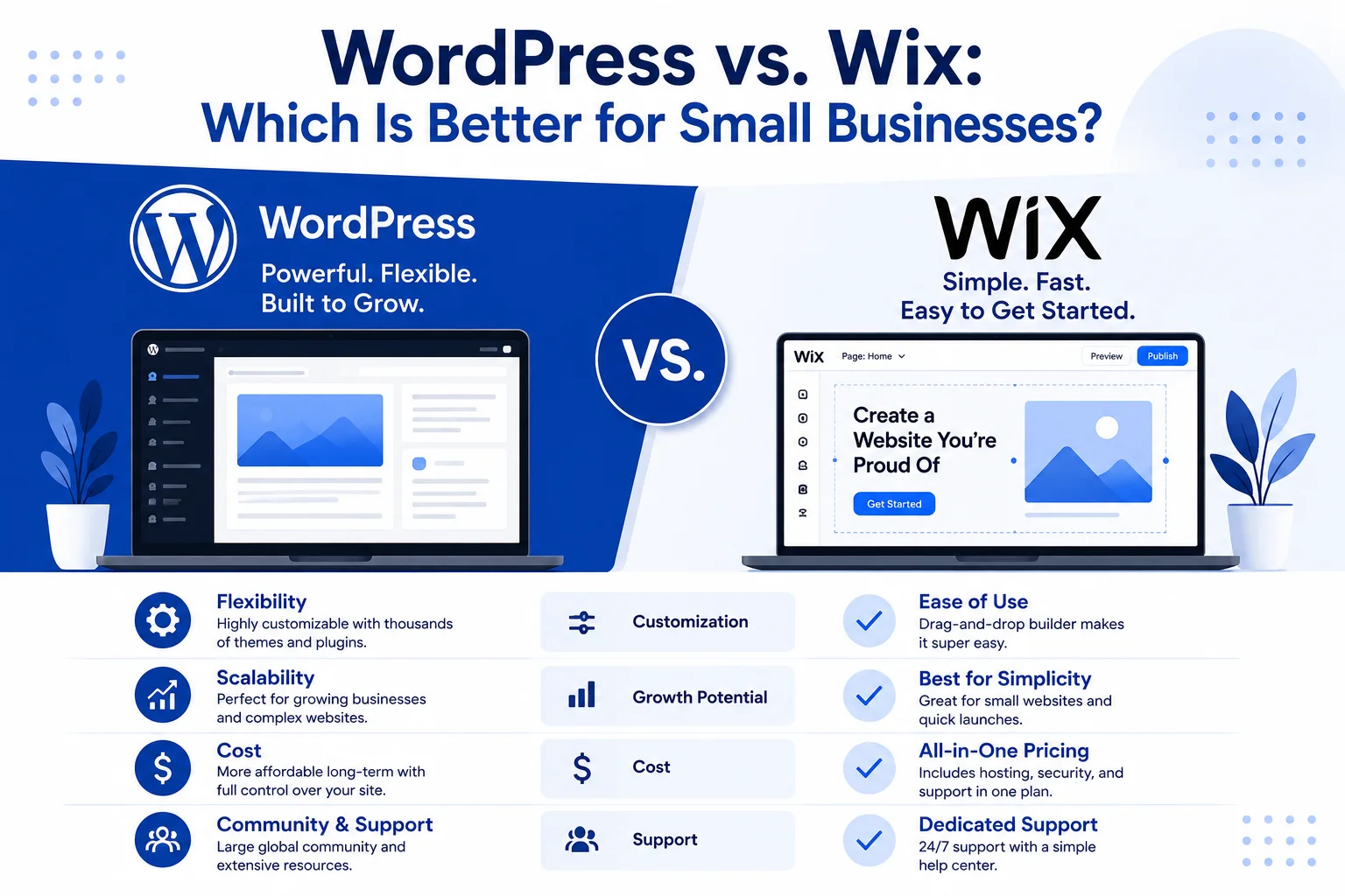 WordPress vs. Wix: Which Is Better for Small Businesses?